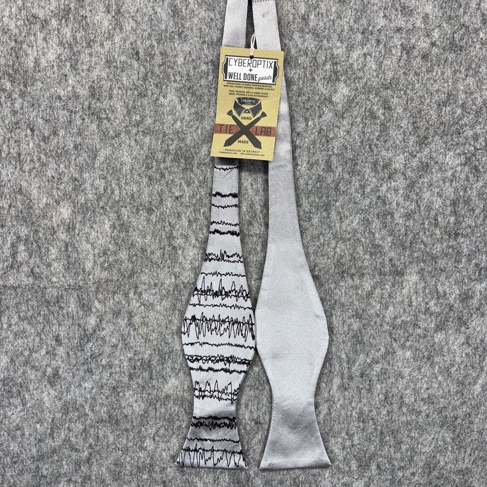 Cyberoptix Wll Done Bow Tie Detroit Michigan Gray Black Geometric New